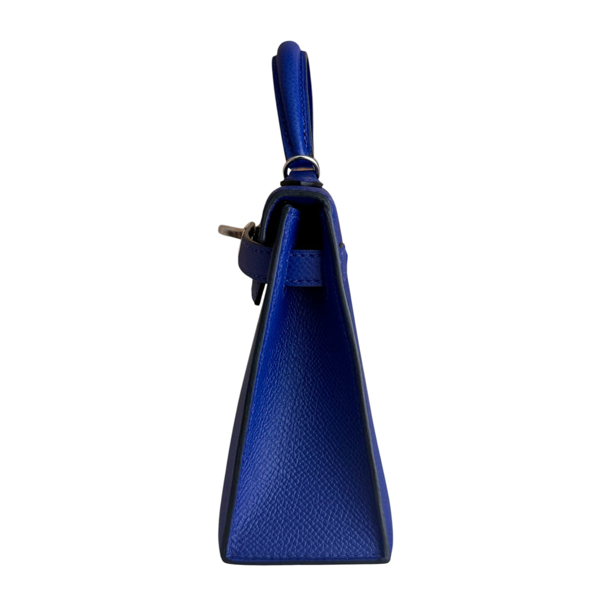 Hermes Kelly Mini 20 Blue Electric Epsom Leather Palladium Hardware RARE