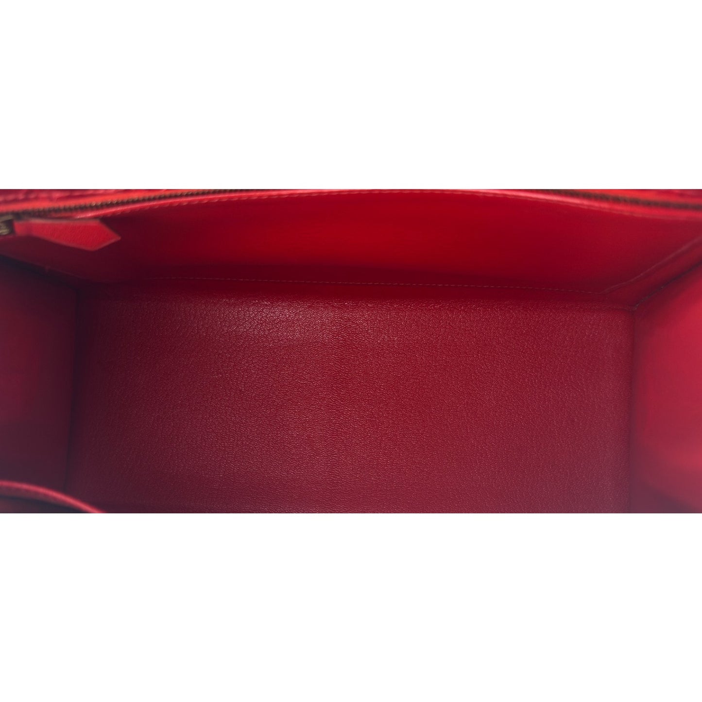 Hermes Kelly 28 Sellier Braise Red Porosus Crocodile Leather Gold Hardware