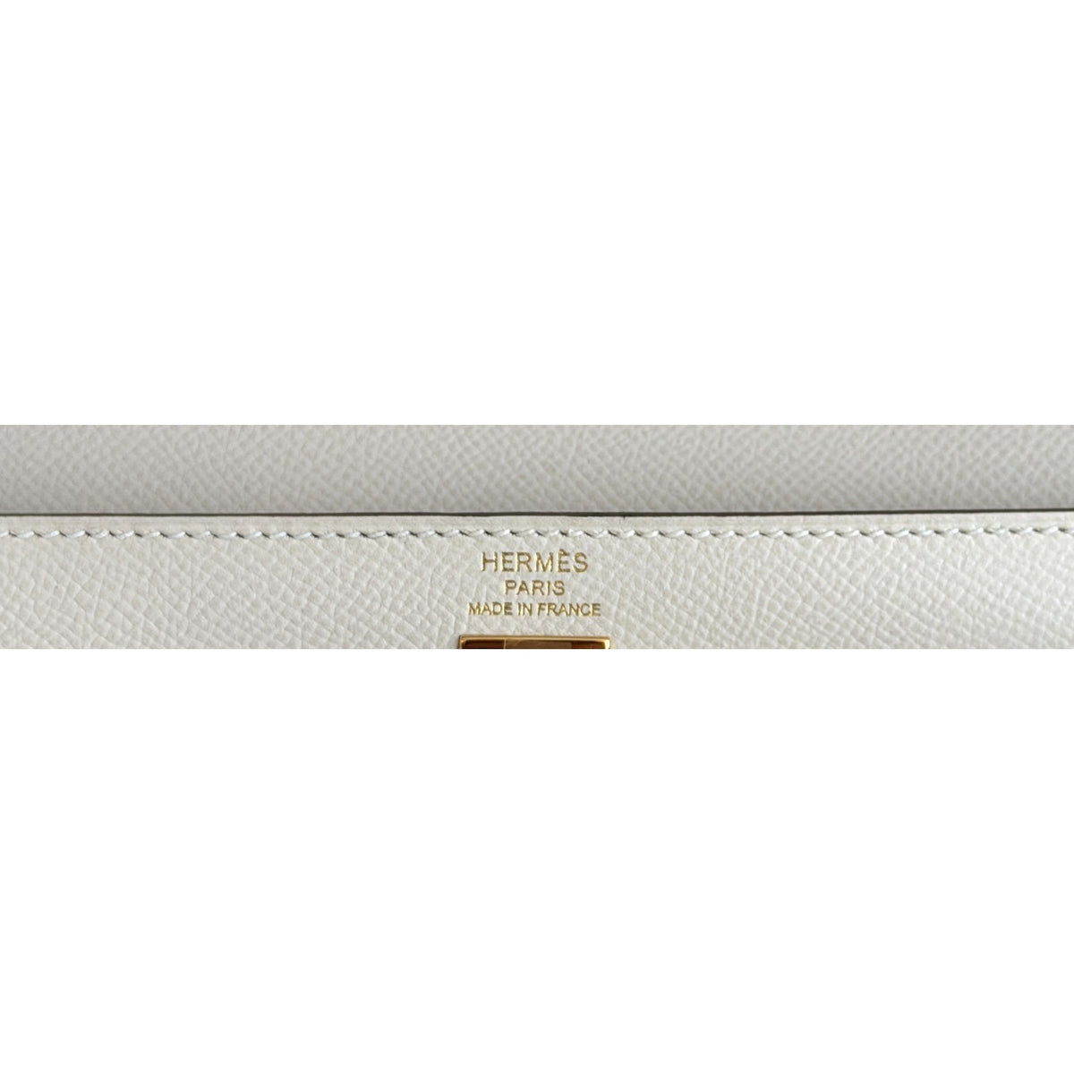Hermes Kelly 25 Sellier Craie White Epsom Leather Gold Hardware