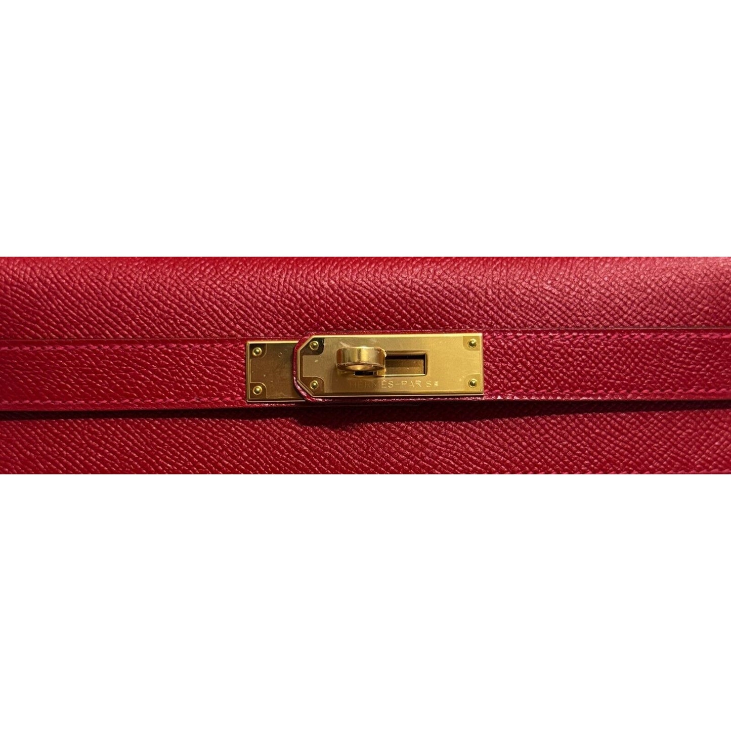 Hermes Kelly 28 Sellier Rouge Casaque Red Epsom Leather Gold Hardware