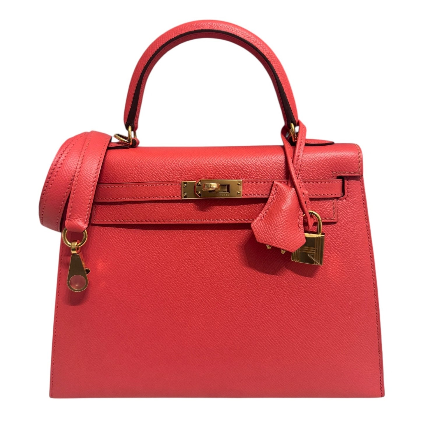 Hermes Kelly 25 Sellier Rose Jaipur Pink Epsom Leather Gold Hardware RARE
