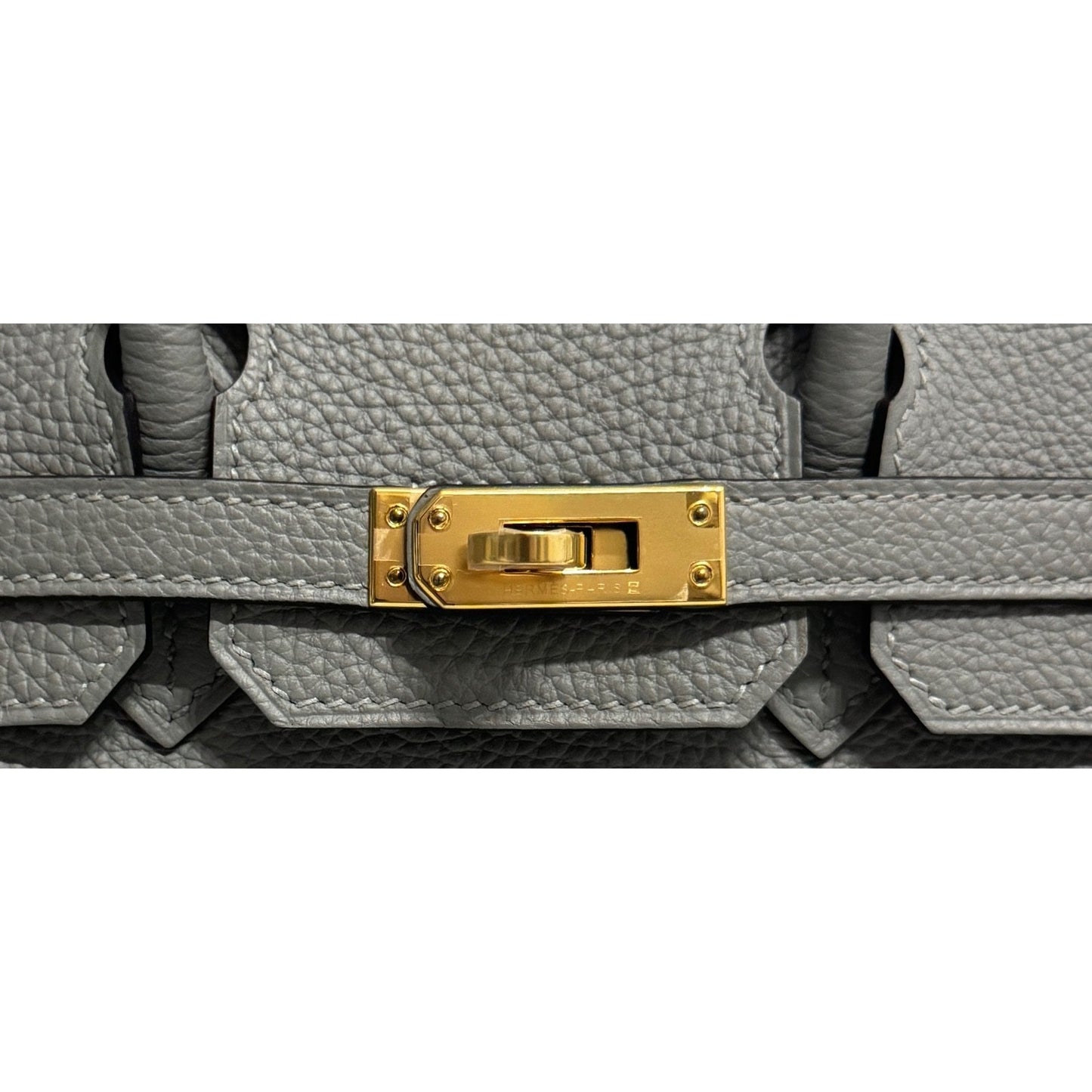 Hermes Birkin 25 Gris Mouette Gray Togo Leather Gold Hardware RARE