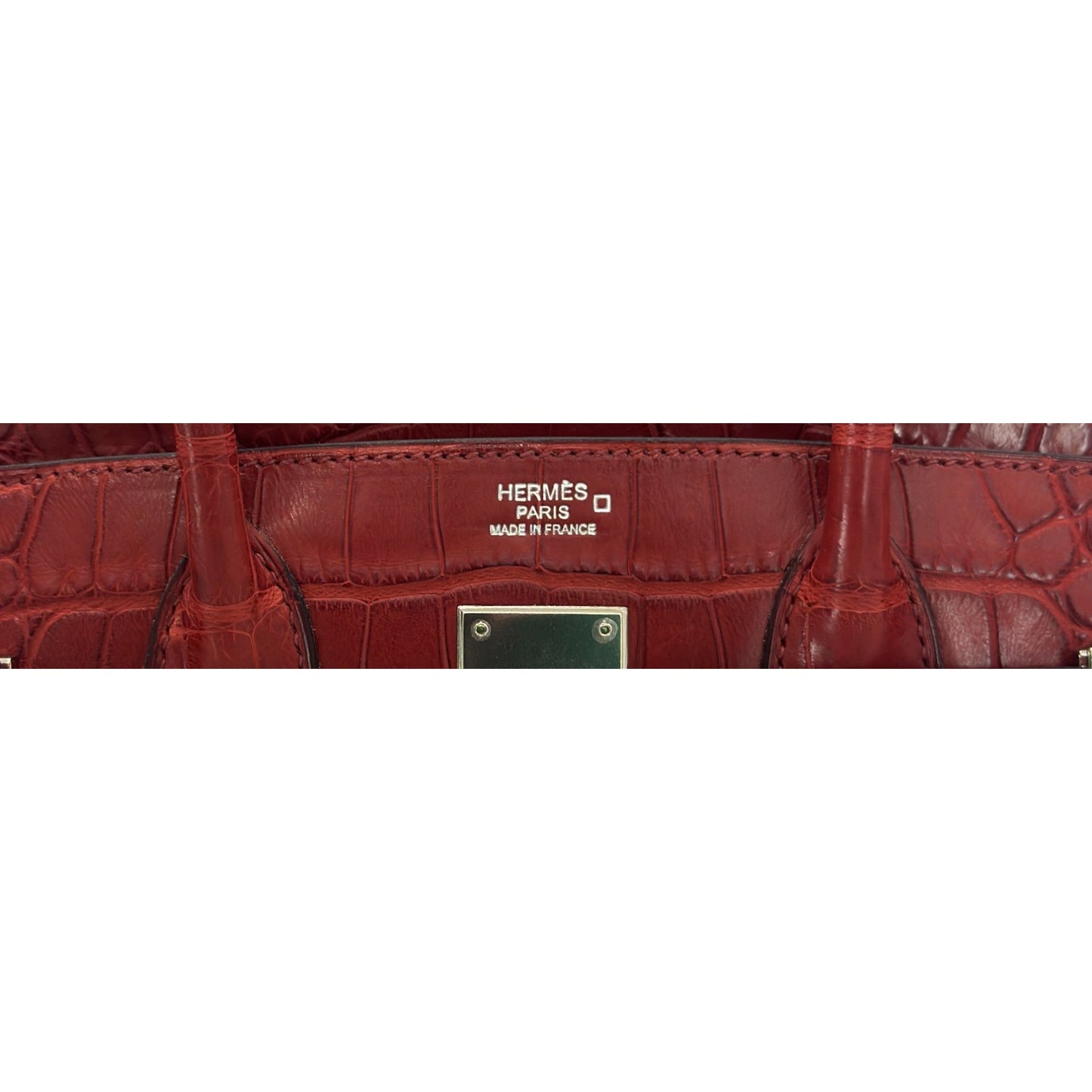 Hermes Birkin 30 Rouge H Red Matte Alligator Leather Palladium Hardware
