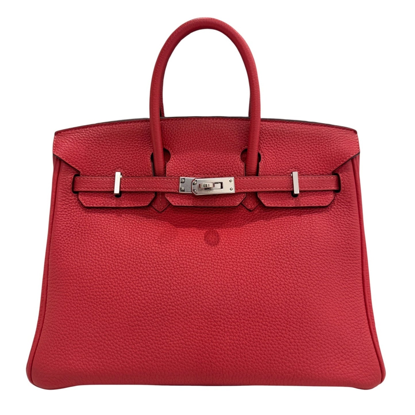 Hermes Birkin 25 Bougainvillea Red Pink Togo Leather Palladium Hardware