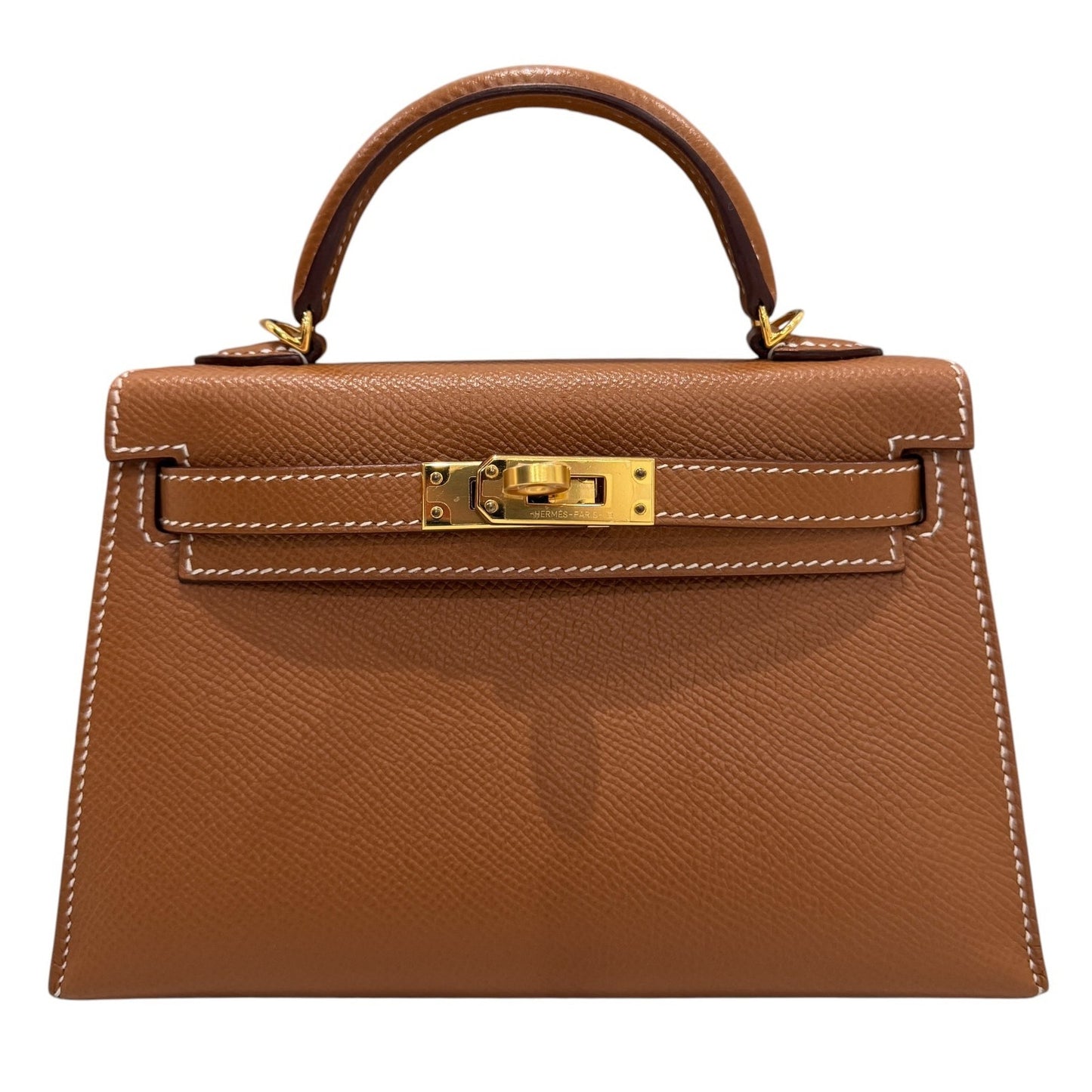 Hermes Kelly Mini 20 Gold Tan Epsom Leather Gold Hardware