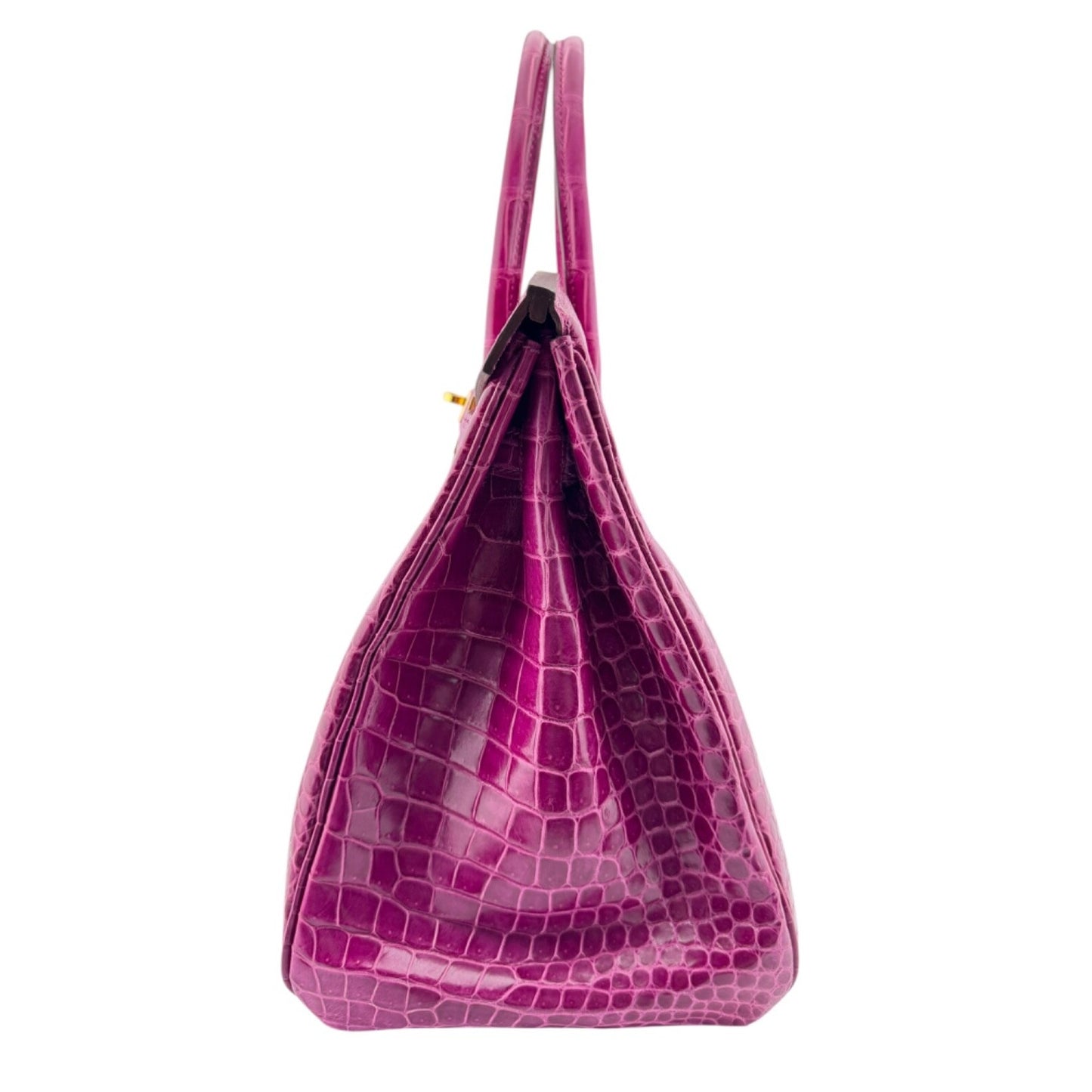 Hermes Birkin 35 Rose Scheherazade Pink Porous Crocodile Gold Hardware