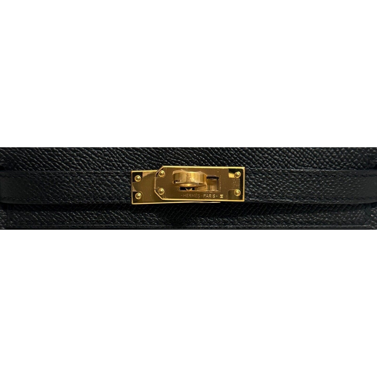 Hermes Kelly Mini 20 Black Noir Epsom Leather Gold Hardware