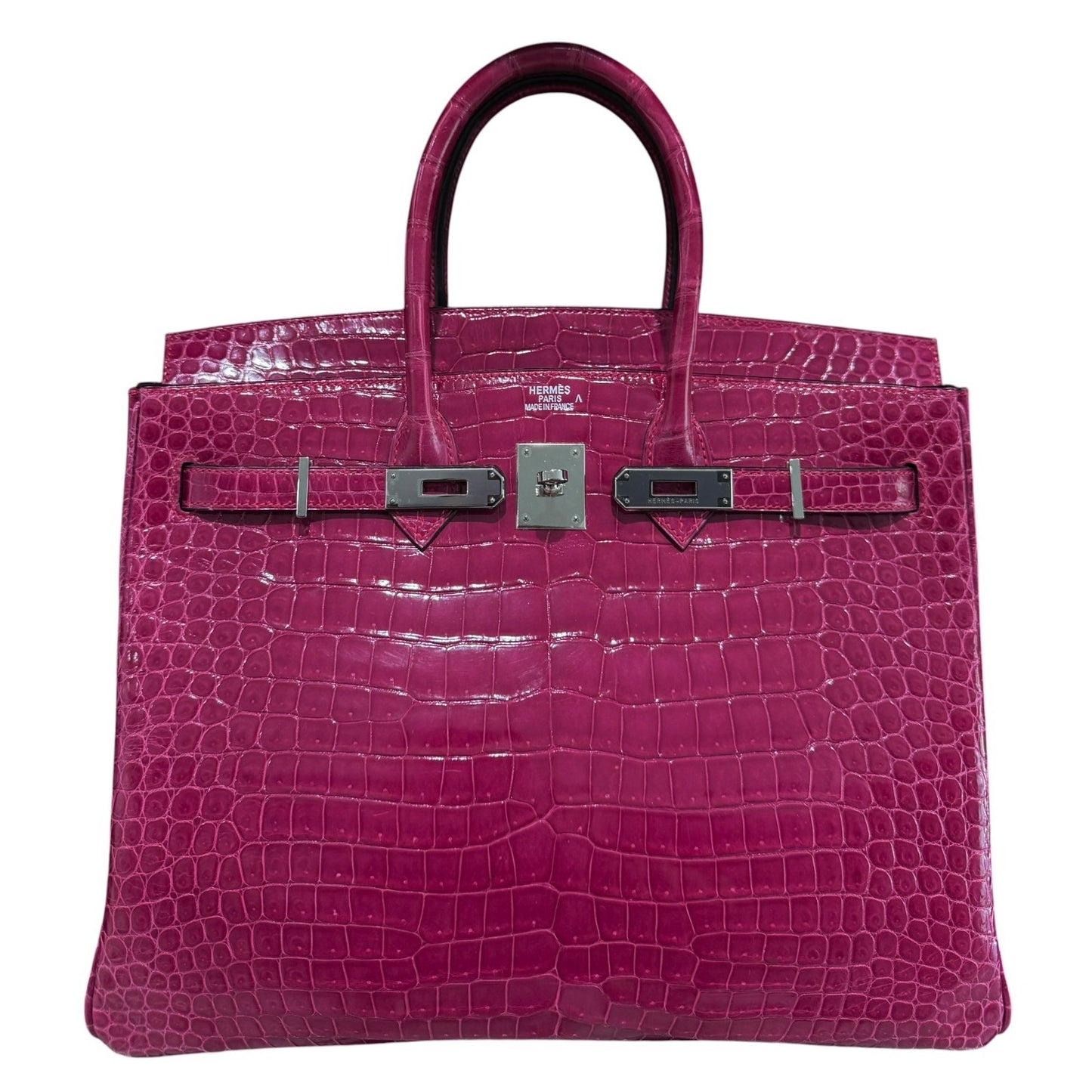 Hermes Birkin 35 Rose Scheherazade Pink Shinny Crocodile Palladium Hardware