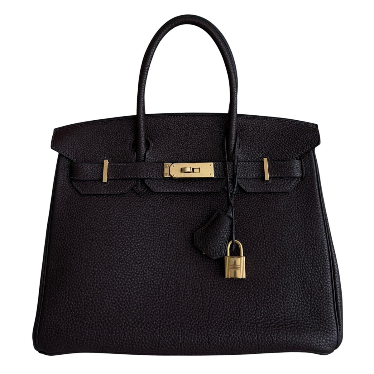 Hermes Birkin 30 Chocolate Brown Togo Leather Gold Hardware Handbag