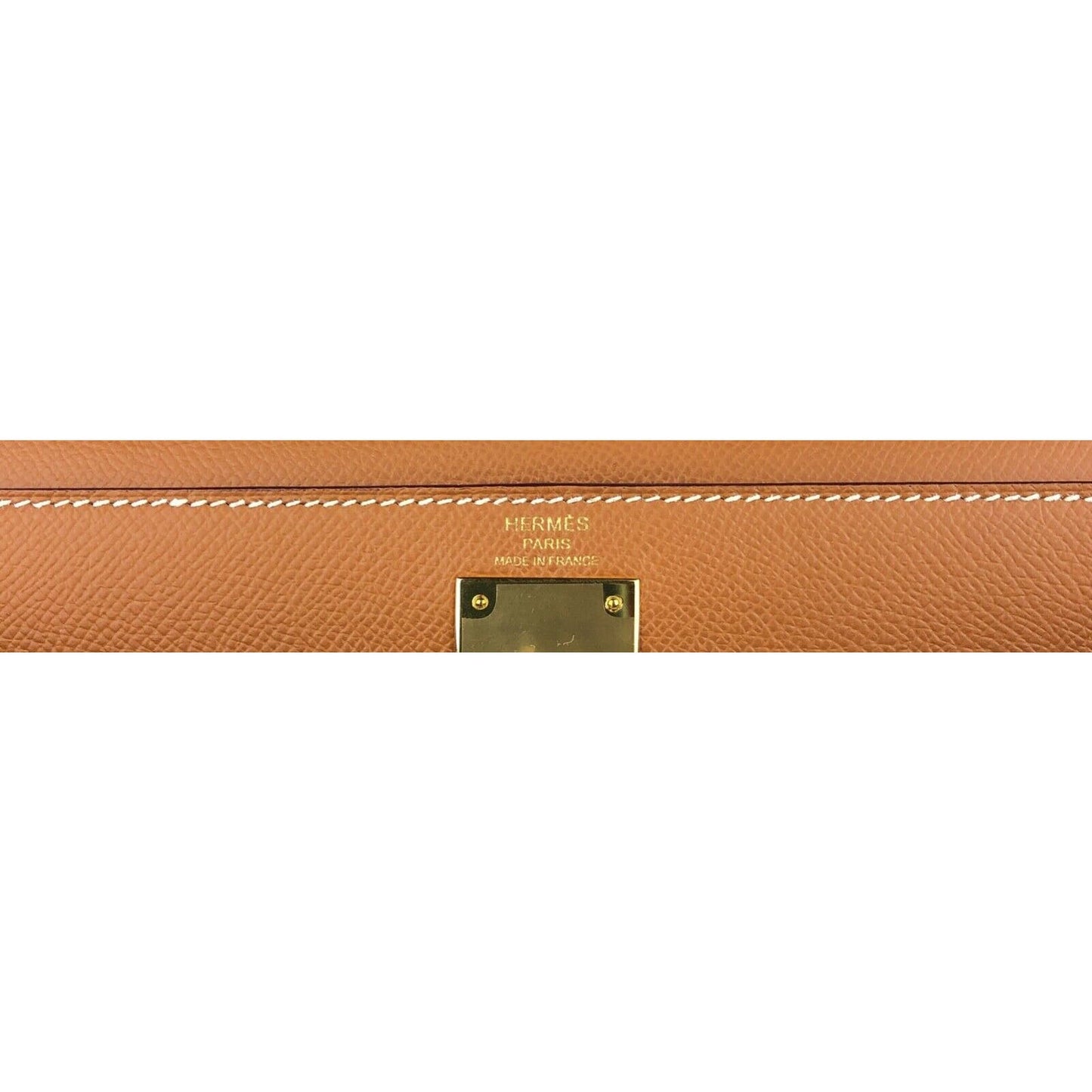 Hermes Kelly 28 Sellier Gold Tan Camel Epsom Leather Gold Hardware Bag 2022