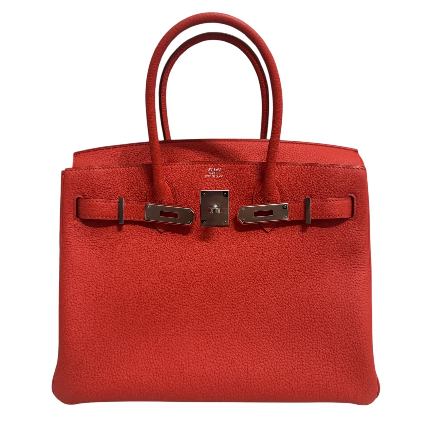 Hermes Birkin 30 Rouge Pivoine Red Togo Leather Palladium Hardware
