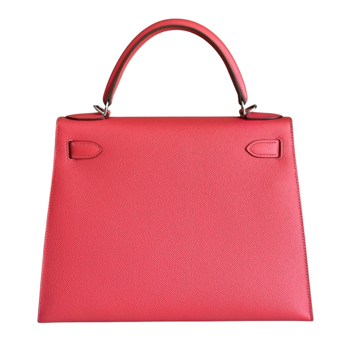 Hermes Kelly 28 Sellier Pink Rose Jaipur Epsom Leather Palladium Hardware