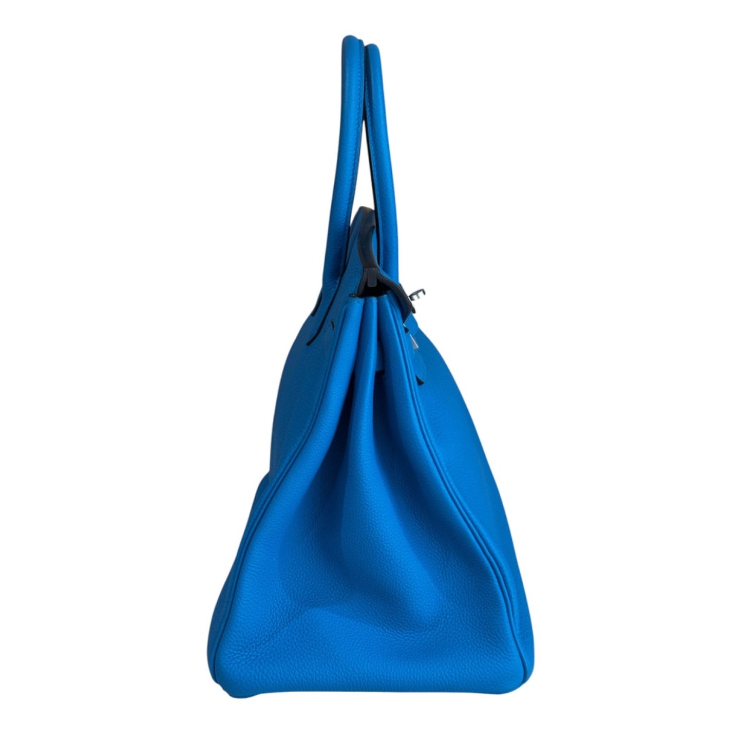 Hermes Birkin 35 Verso Blue Zanzibar Malachite Togo Leather Palladium Hardware