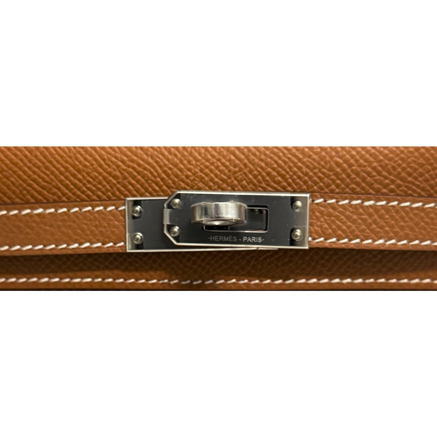 Hermes Kelly Mini 20 Gold Tan Epsom Leather 2 Shoulder Straps Palladium Hardware