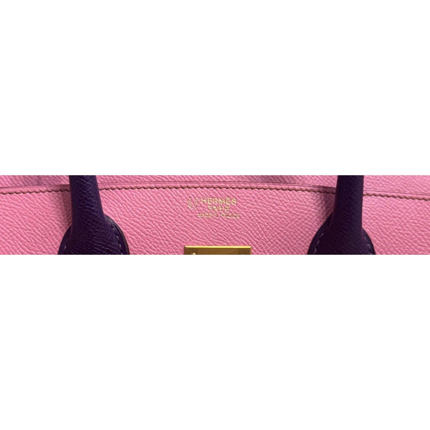 Hermes Birkin 30 Special Order Bubblegum Pink Ultra Violet Epsom Brushed Gold