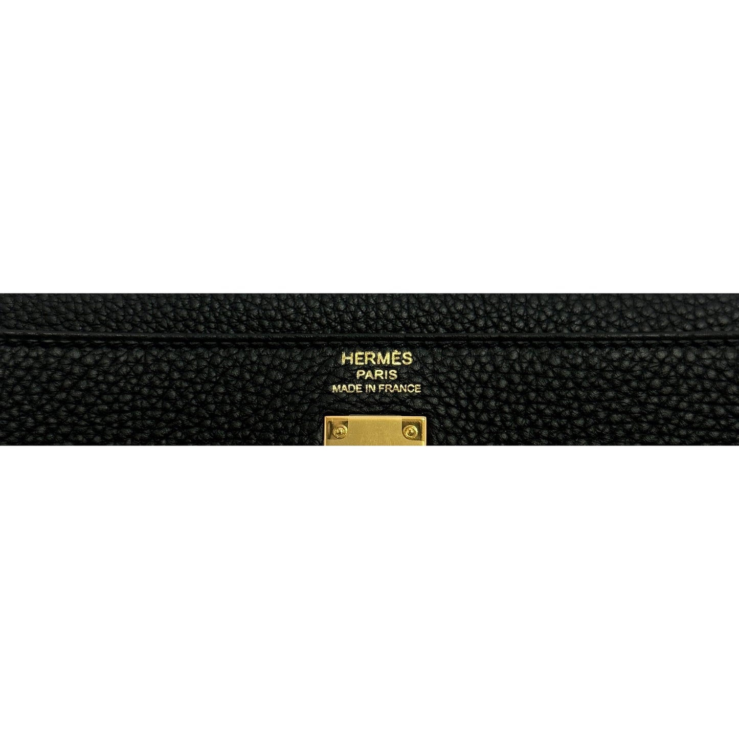 Hermes Kelly 25 Black Noir Togo Leather Gold Hardware RARE