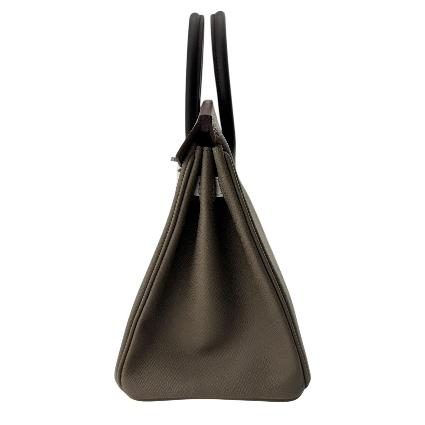 Hermes Birkin 25 Tri Color Etoupe Gris Pale Ebene Epsom Leather Palladium 2024