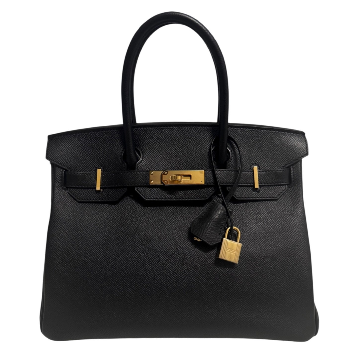 Hermes Birkin 30 Black Noir Epsom Leather Gold Hardware RARE