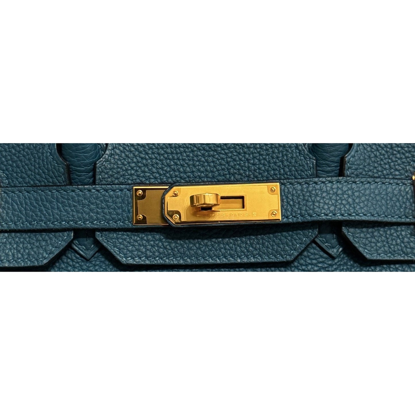 Hermes Birkin 30 Blue Colvert Green Togo Leather Gold Hardware RARE