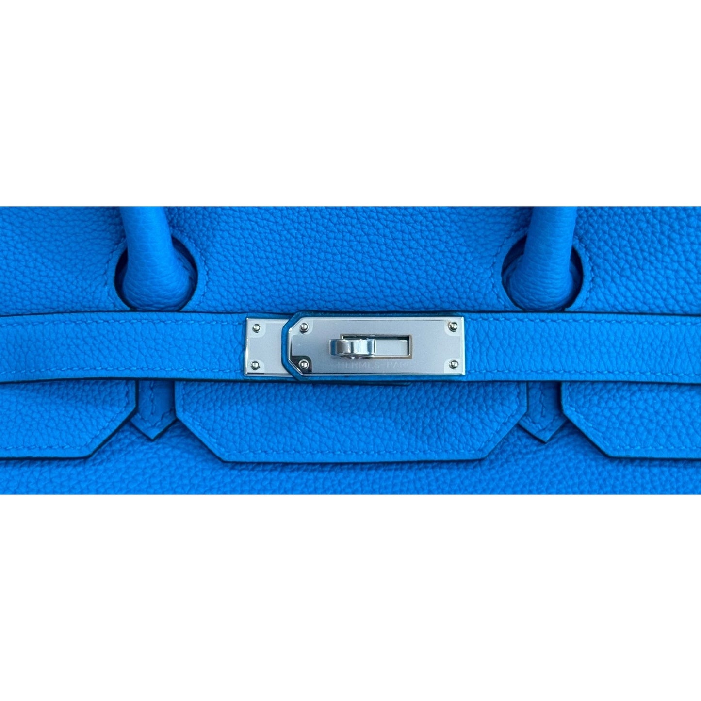 Hermes Birkin 35 Verso Blue Zanzibar Malachite Togo Leather Palladium Hardware