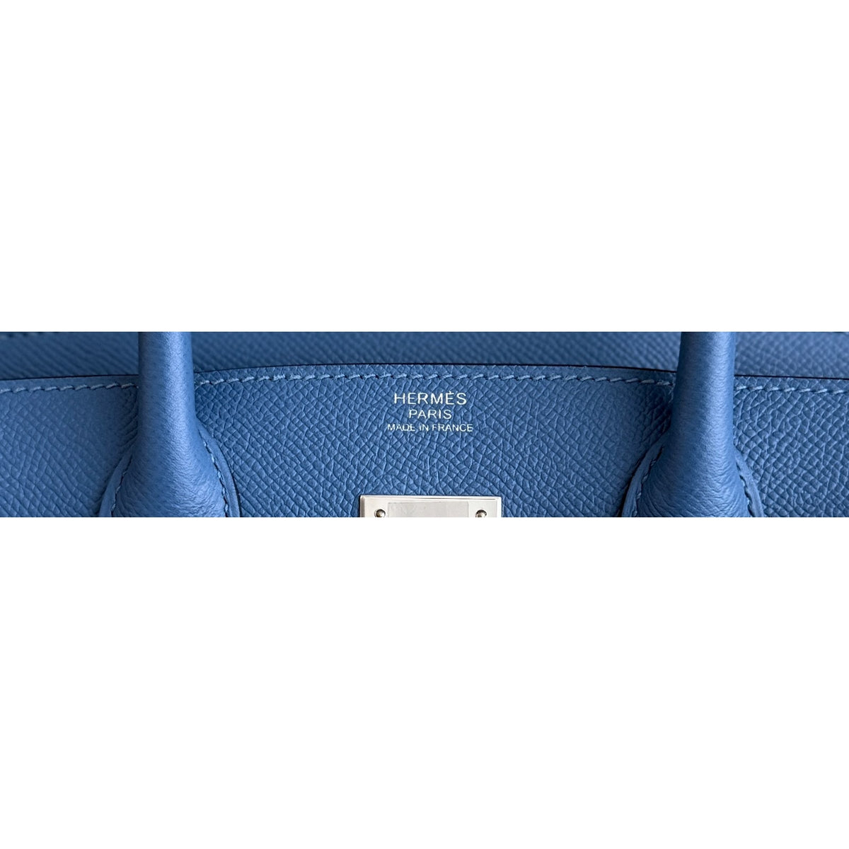 Hermes Birkin 30 Blue Azure Epsom Leather Palladium Hardware Rare