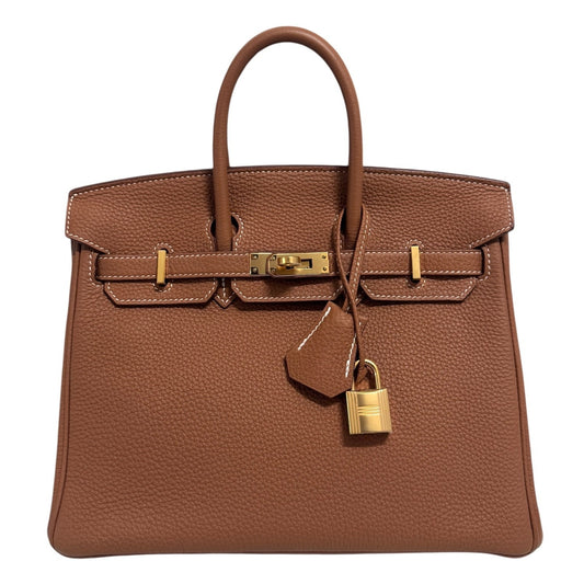 Hermes Birkin 25 Gold Tan Togo Leather Gold Hardware