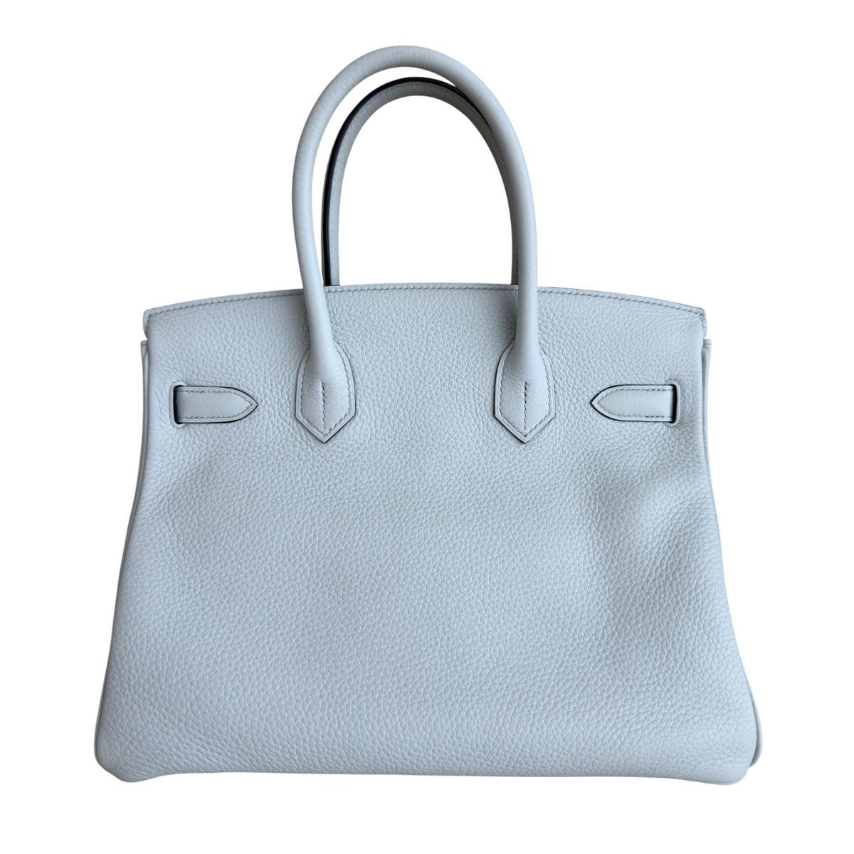 Hermes Birkin 30 Blue Pale Gray Togo Leather Gold Hardware Handbag Rare