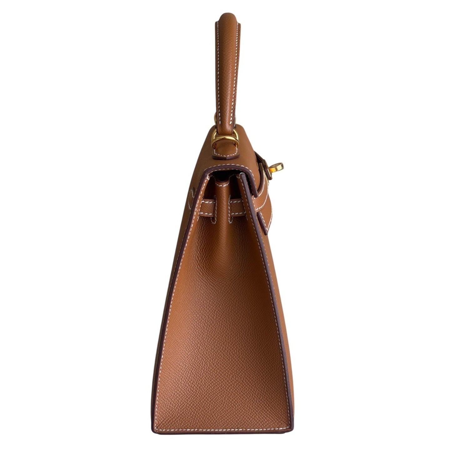 Hermes Kelly 25 Sellier Gold Tan Epsom Leather Gold Hardware