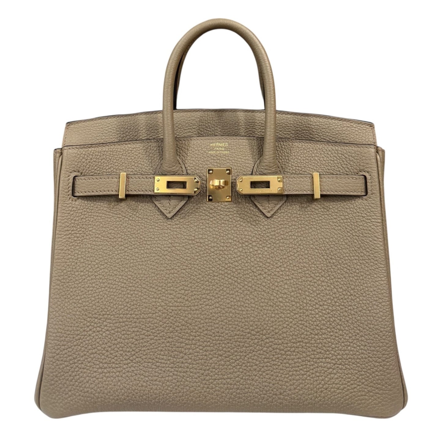 Hermes Birkin 25 Beige Marfa Togo Leather Gold Hardware NEW