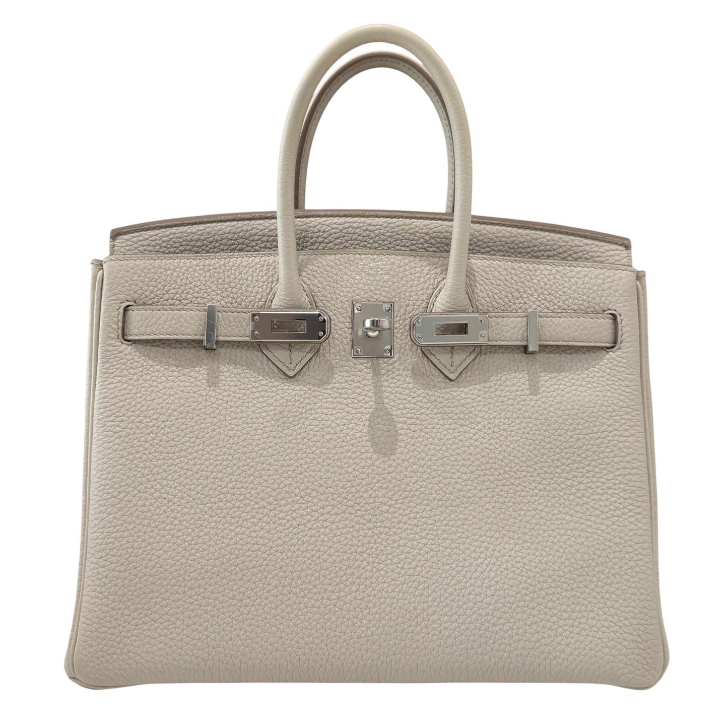 Hermes Birkin 25 Beton Cream Togo Leather Palladium Hardware Rare