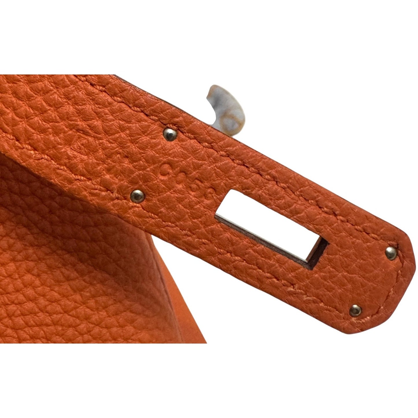 Hermes Birkin 30 Orange Togo Leather Palladium Hardware