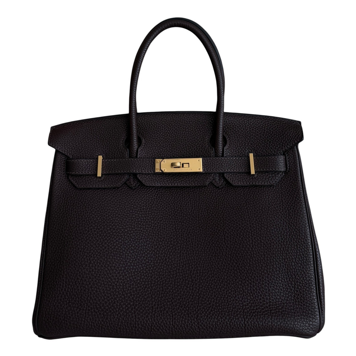 Hermes Birkin 30 Chocolate Brown Togo Leather Gold Hardware Handbag
