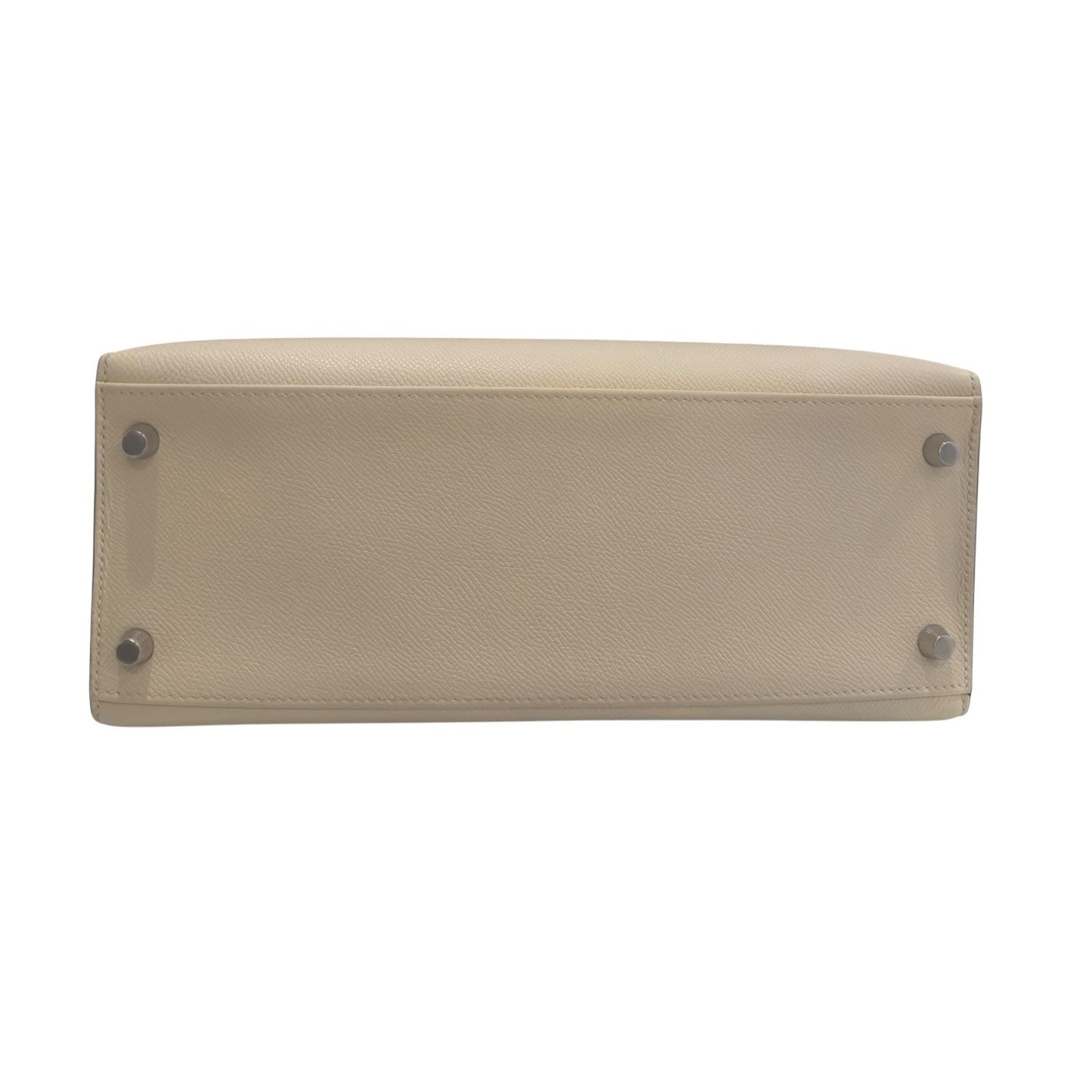 Hermes Kelly 28 Sellier Special Order Craie Gris Gray Epsom Leather Palladium