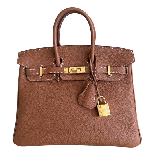 Hermes Birkin 25 Gold Tan Togo Leather Gold Hardware