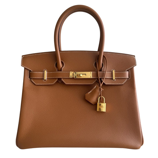 Hermes Birkin 30 Gold Tan Epsom Leather Gold Hardware RARE