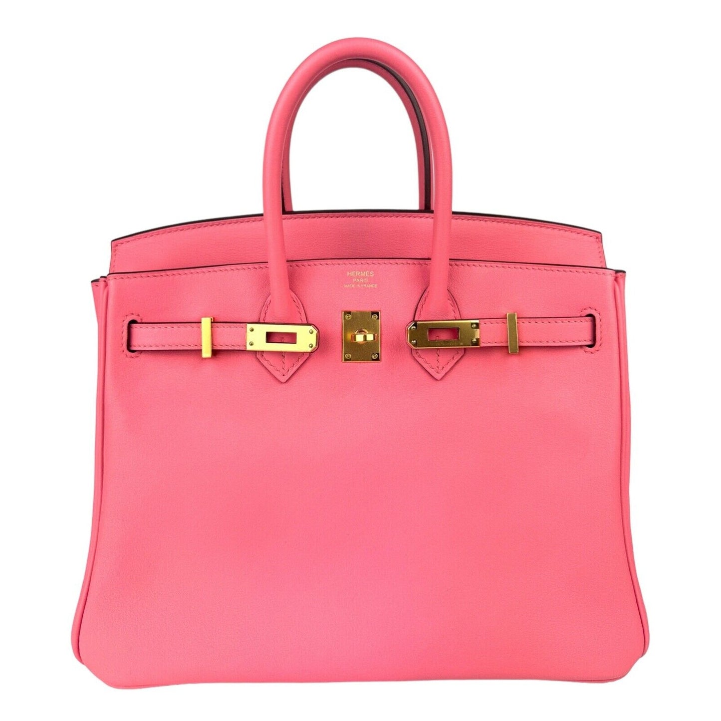 Hermes Birkin 25 Rose Azalea Pink Leather Gold Hardware