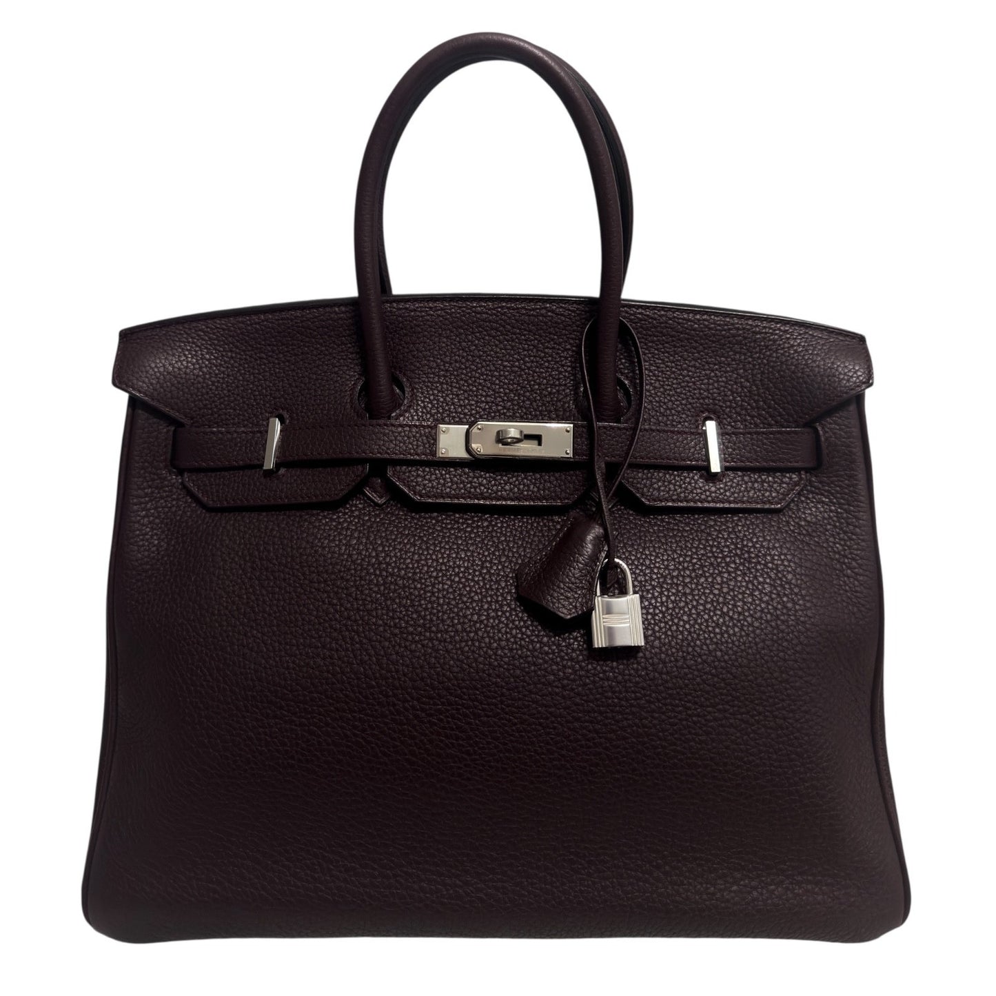 Hermes Birkin 35 Bourdeaux Red Burgundy Togo Leather Palladium Hardware RARE