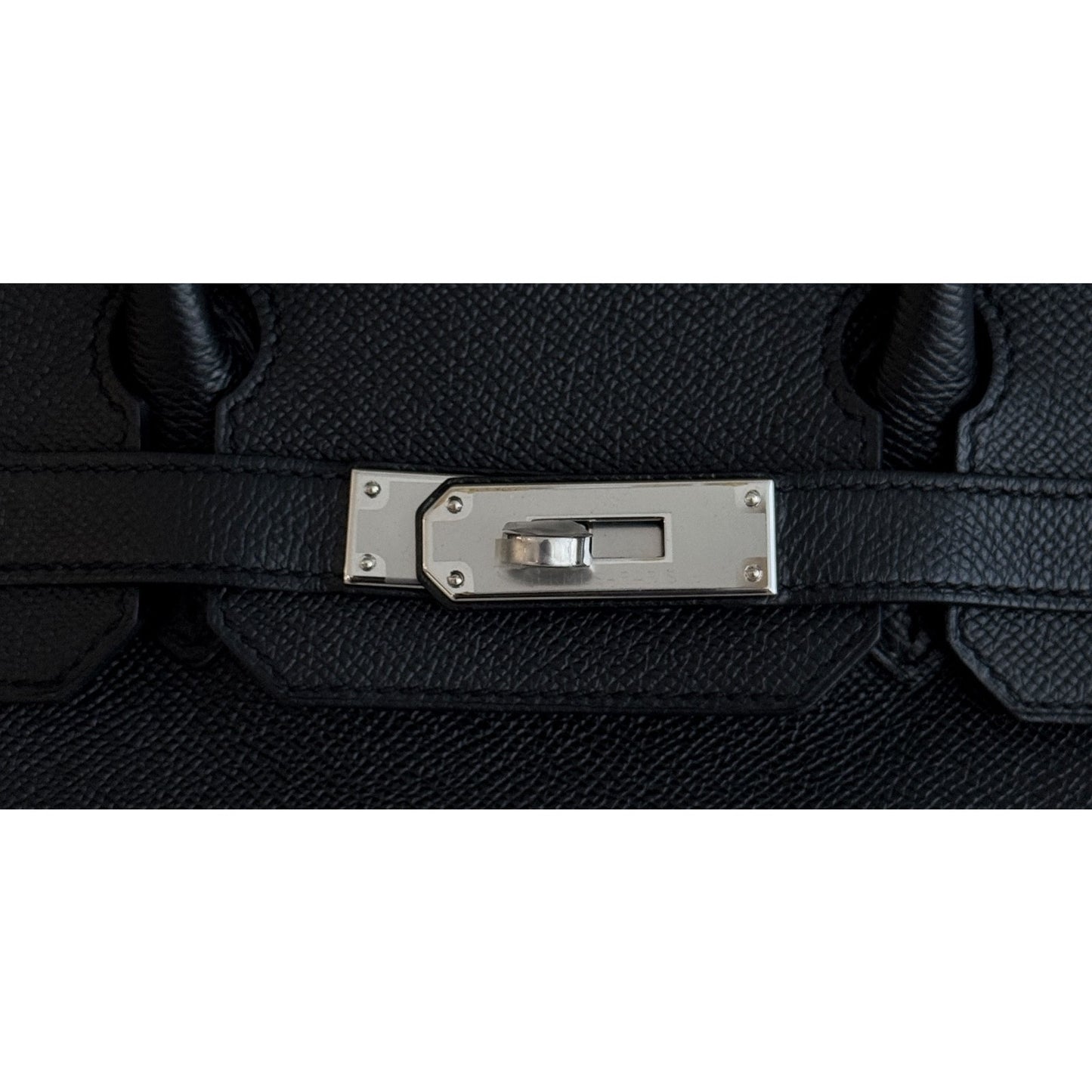 Hermes Birkin 30 Black Noir Epsom Leather Palladium Hardware RARE