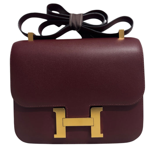 Hermes Constance 24 Rouge H Red Madame Leather Gold Hardware Rare
