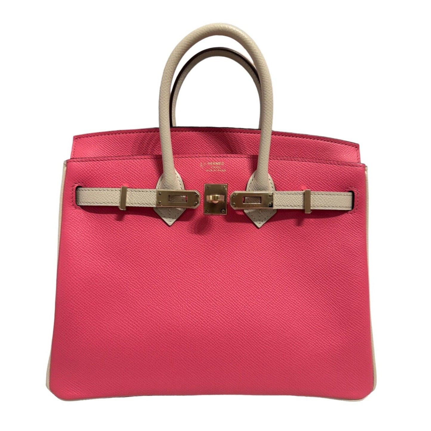 Hermes Birkin 25 Special Order Rose Azalea Pink Craie Epsom Permabrass Hardware