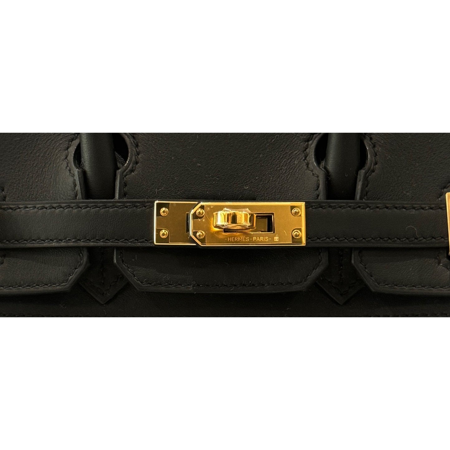 Hermes Birkin 25 Quadrille Black Noir Leather Blue Egee Toile Gold Hardware RARE