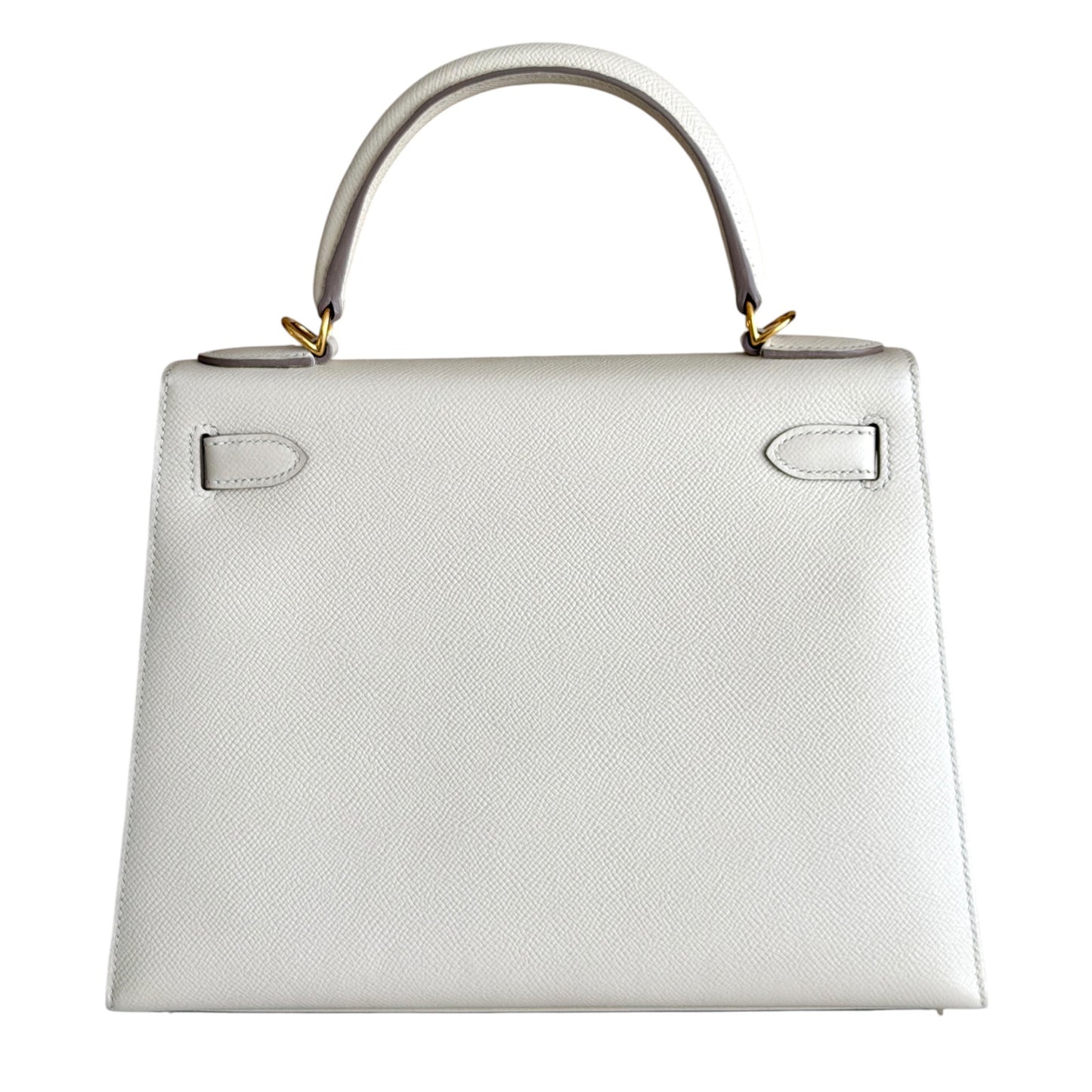 Hermes Kelly 28 Sellier Craie Cream White Epsom Leather Gold Hardware