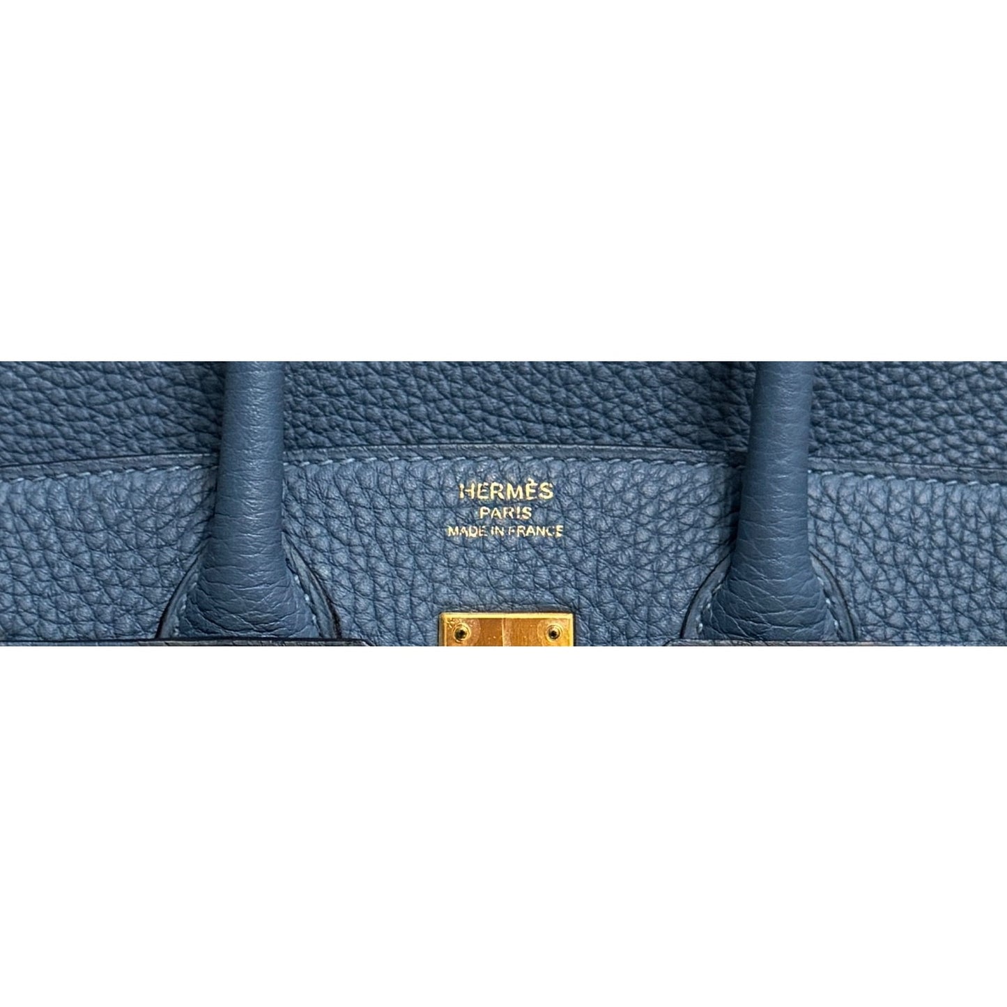 Hermes Birkin 25 Blue Azur Togo Leather Gold Hardware RARE