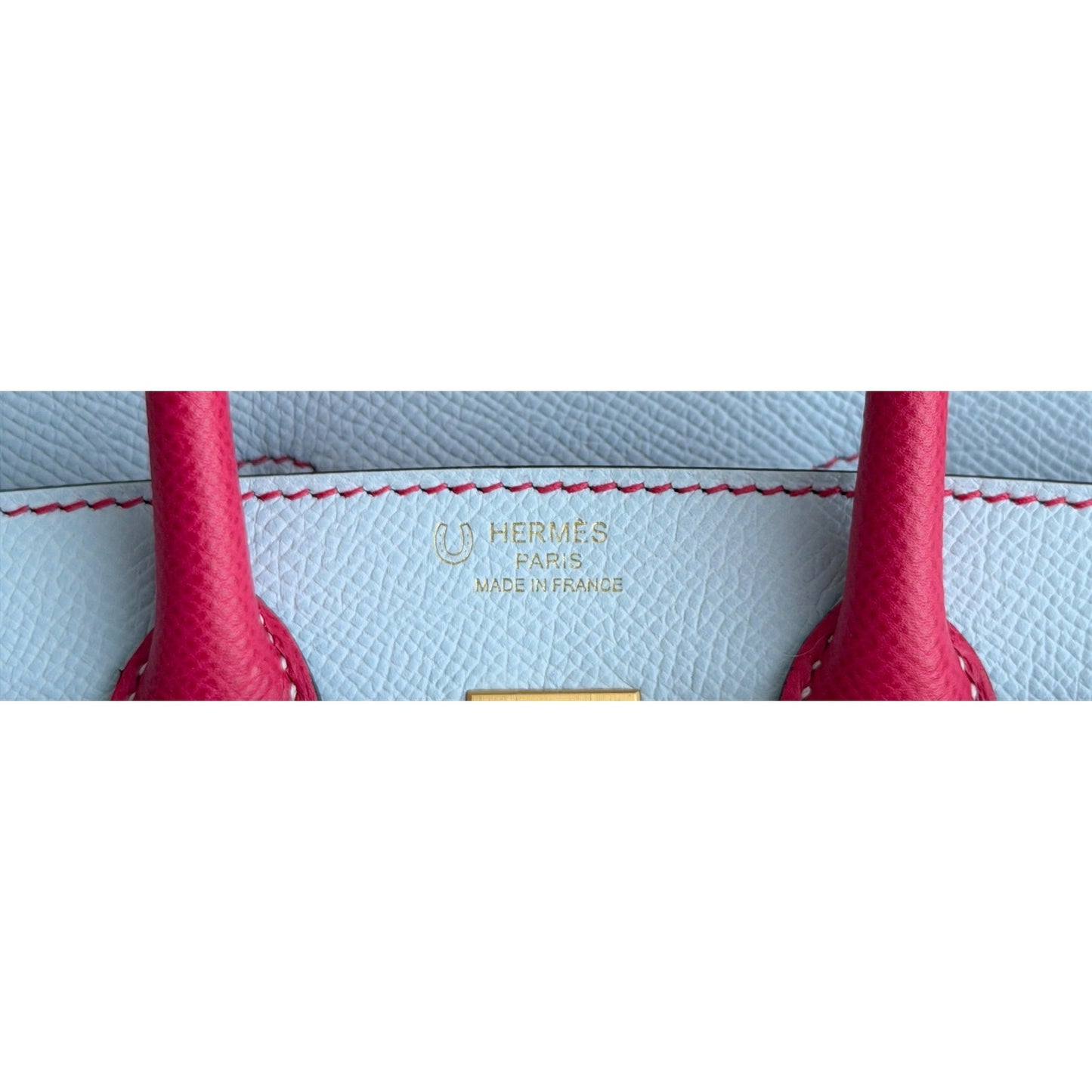 Hermes Birkin 25 Sellier Special Order Blue Brume Rose Extreme Brushed Gold Hwr
