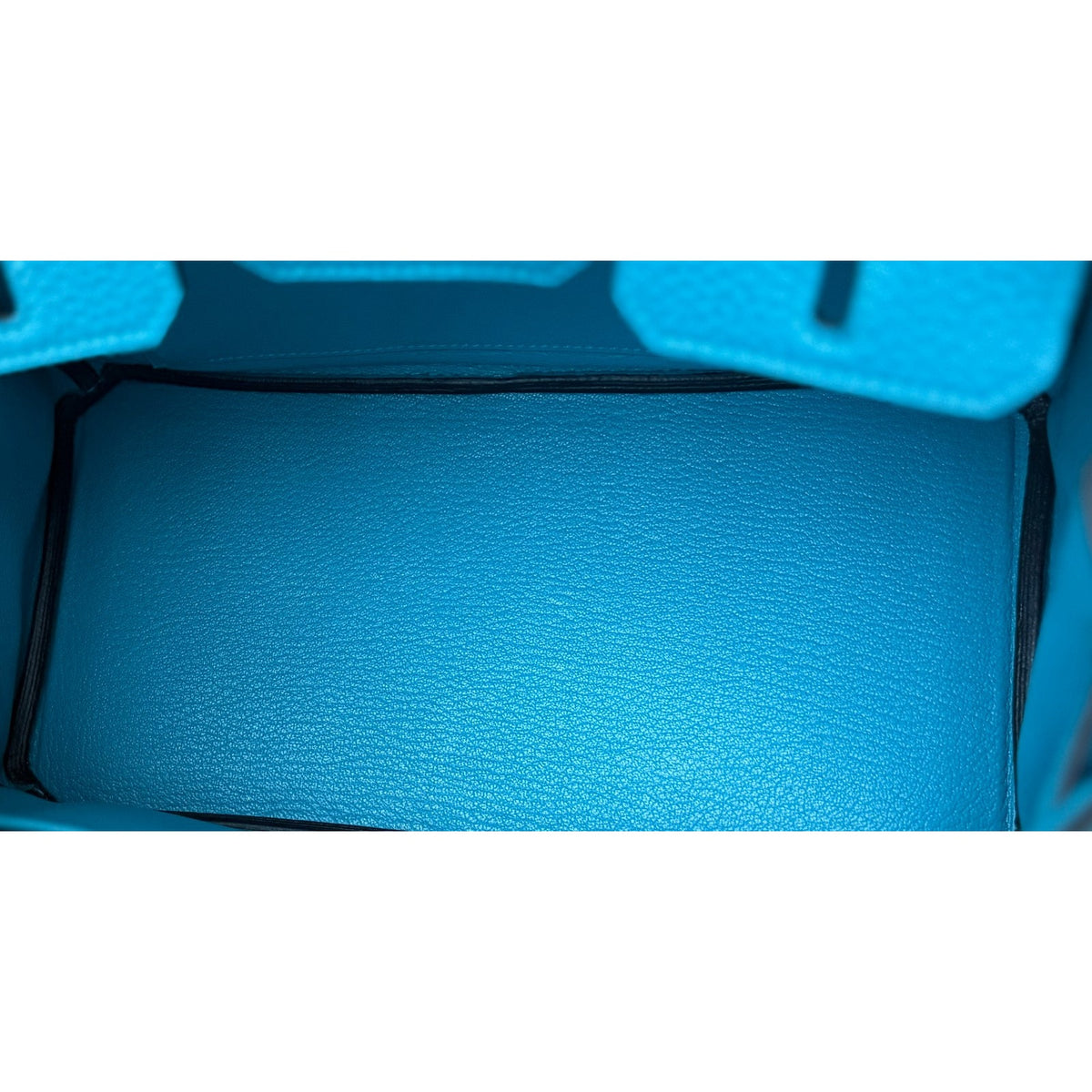 Hermes Birkin 25 Turquoise Blue Green Togo Leather Palladium Hardware RARE