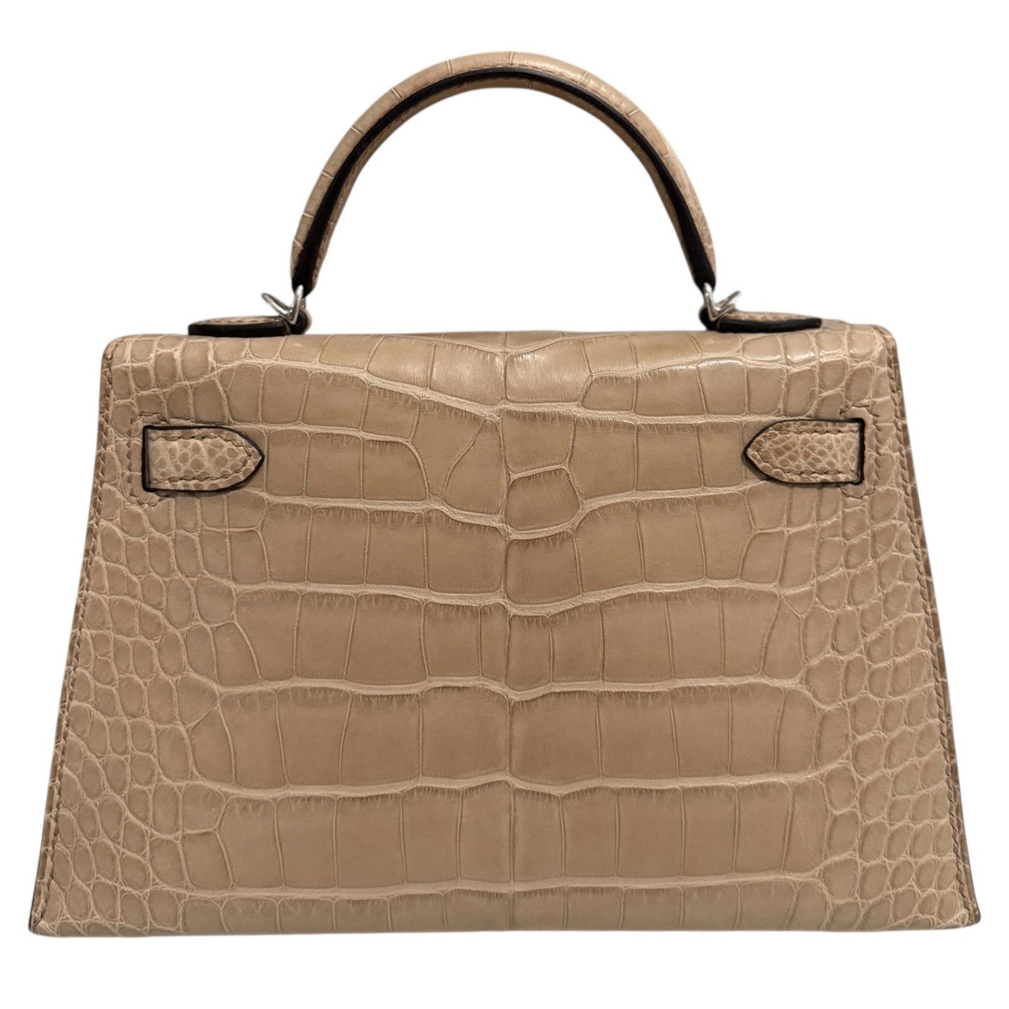 Hermes Kelly Mini 20 Matte Alligator Chai Tan Beige Palladium Hardware 2025