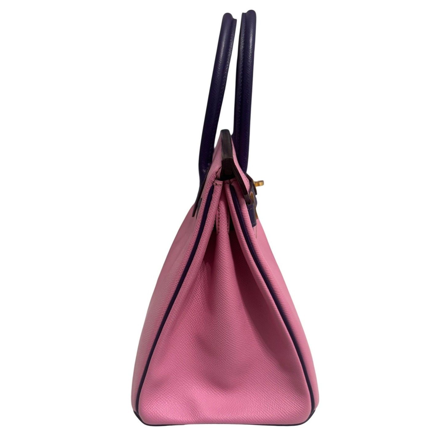 Hermes Birkin 30 Special Order Bubblegum Pink Ultra Violet Epsom Brushed Gold