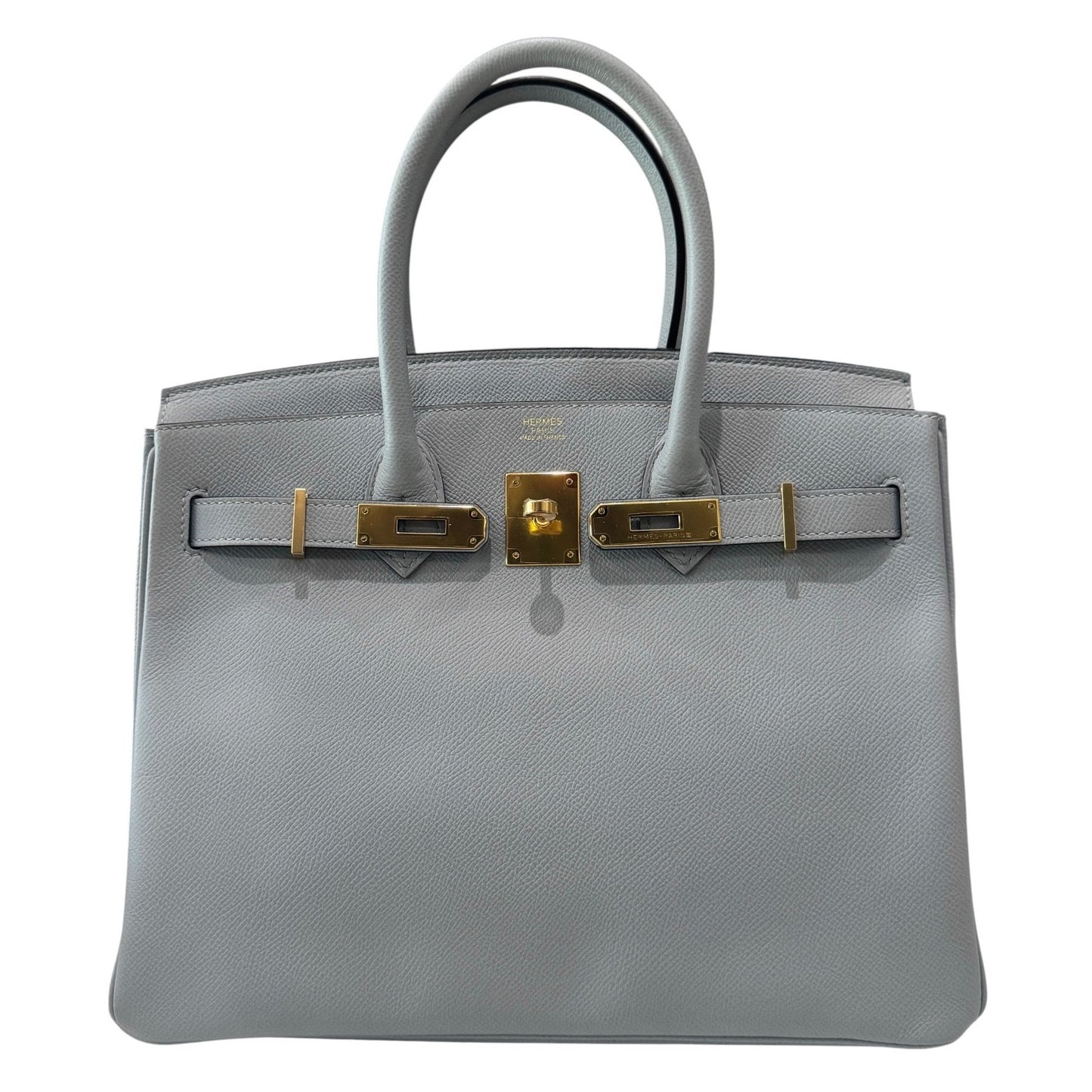 Hermes Birkin 30 Blue Glacier Gray Epsom Leather Gold Hardware Rare