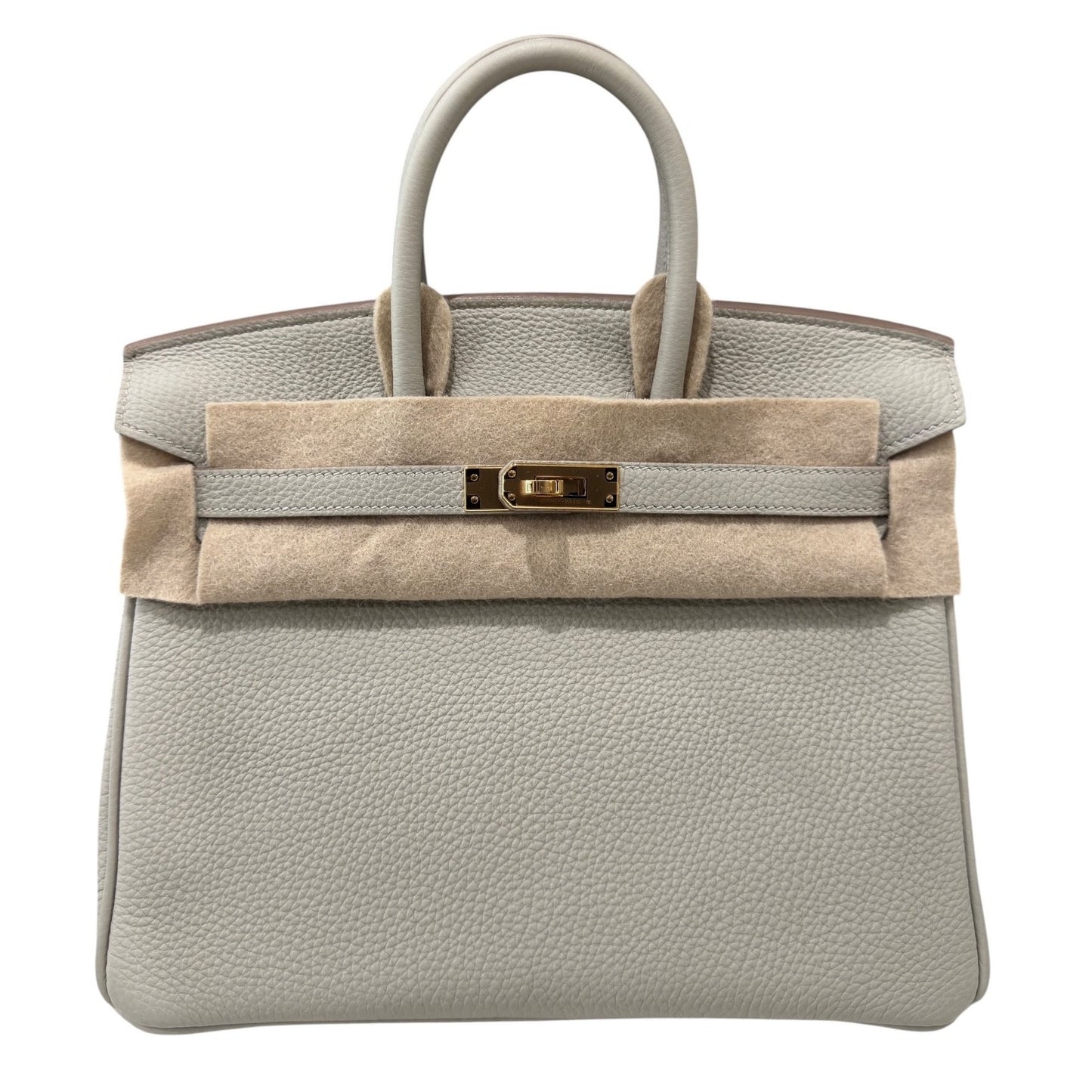 Hermes Birkin 25 Gris Perle Pearl Gray Togo Leather Gold Hardware