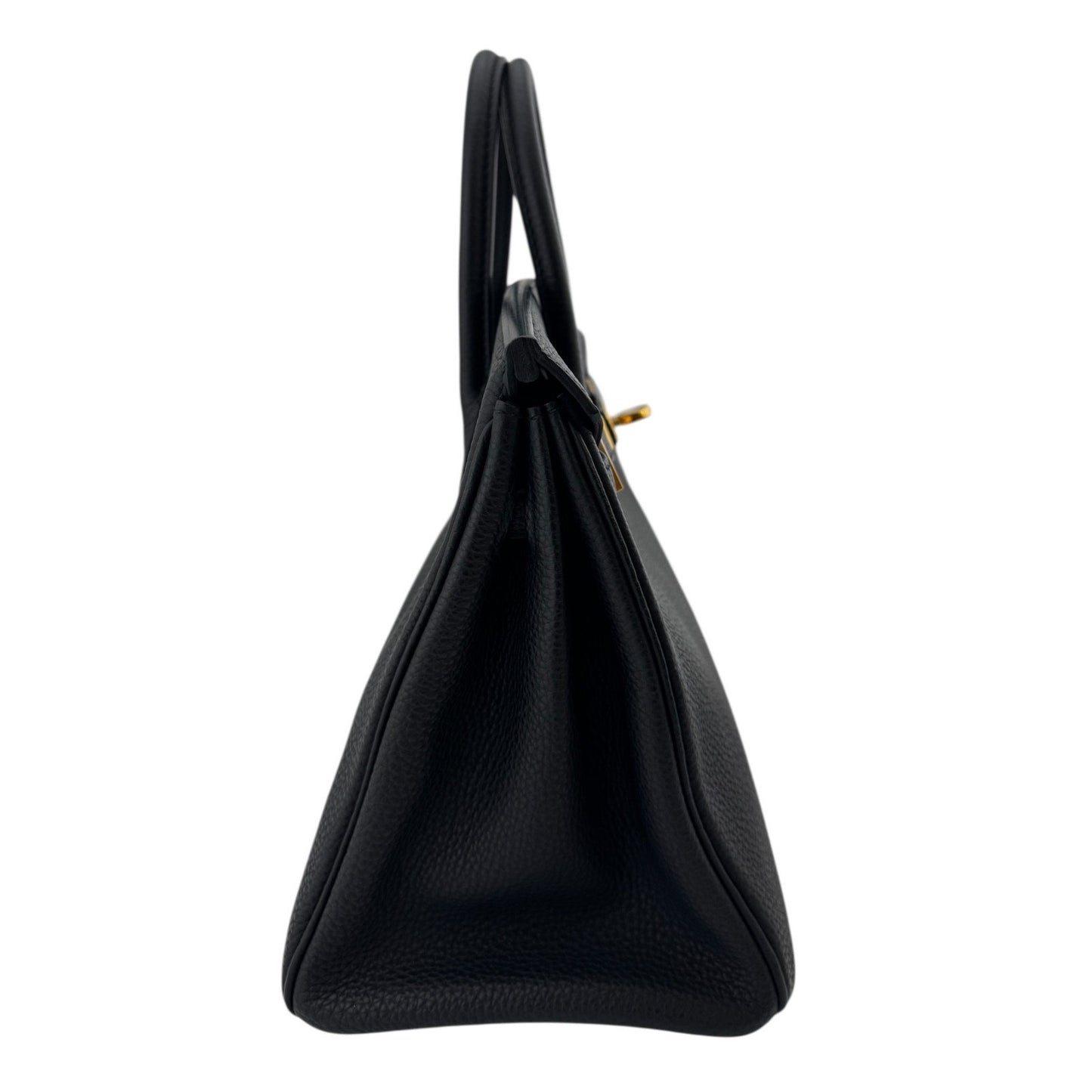 Hermes Birkin 25 Black Noir Togo Leather Gold Hardware Handbag